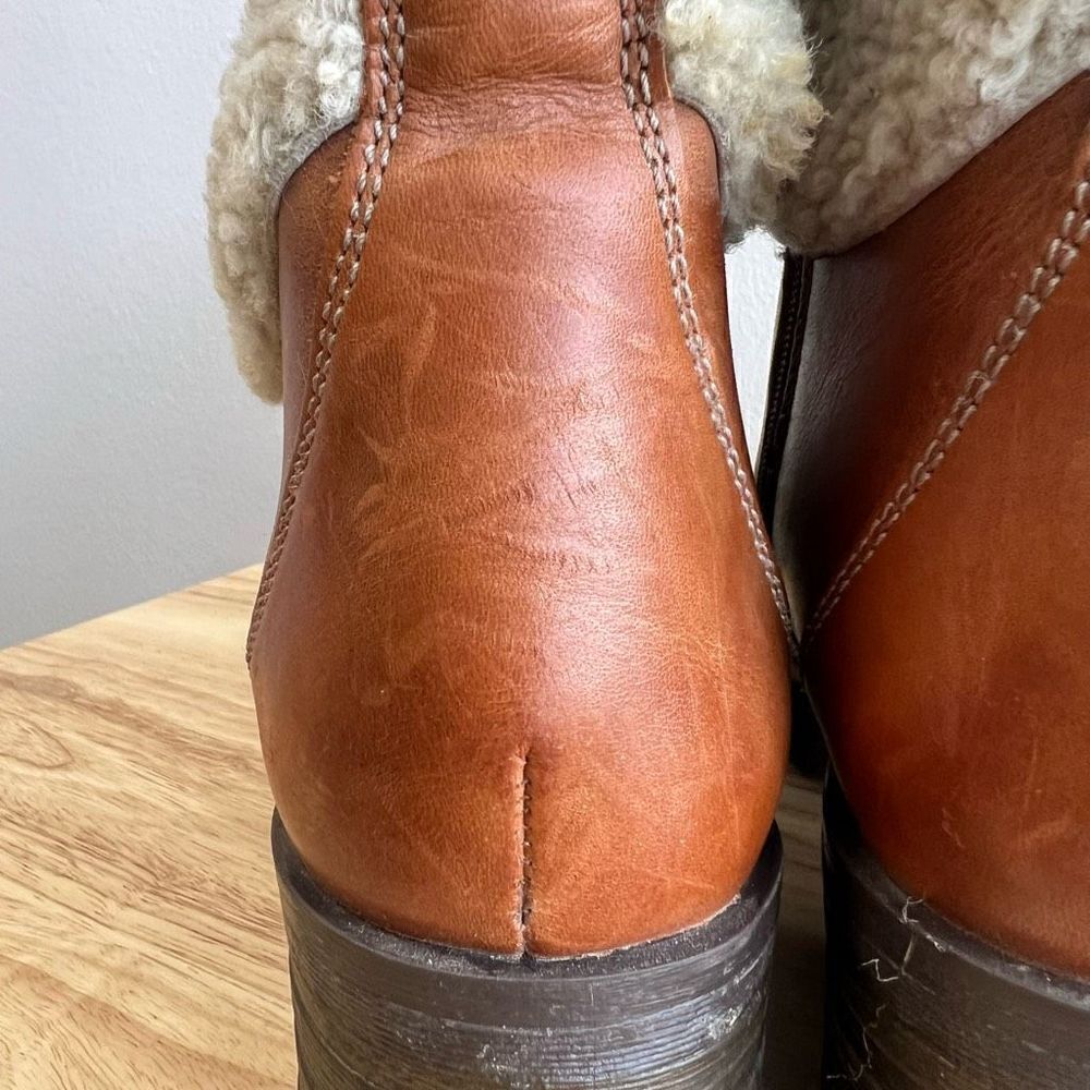 Dromedaris Leather Lace Up Ankle Boots- Kara Shearling Women’s EU 41 US 11 - Picture 8 of 13